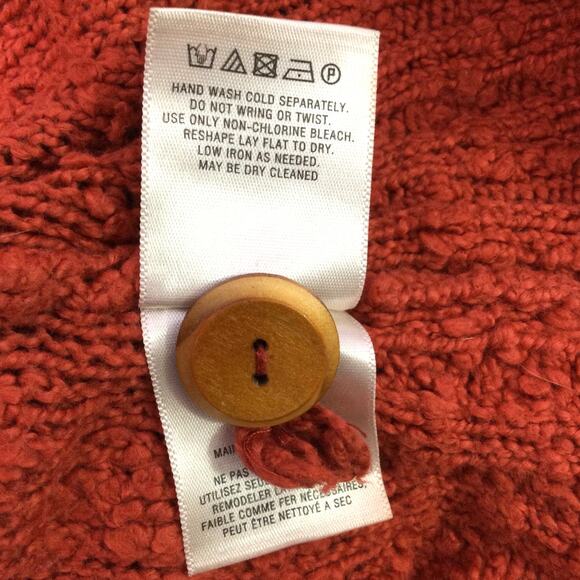 Moth Anthropologie Women's Cowl Neck Oversized Knit Tunic Sweater Dress Orange S - Picture 8 of 11